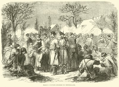 الجنود الهاربون الفرنسيون في سويسرا ، نوفمبر 1870 بواسطة مدرسة اللغة الإنجليزية