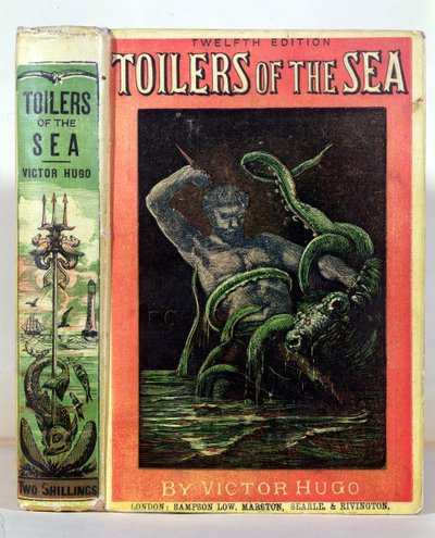 الغلاف الأمامي لـ The Toilers of the Sea بقلم فيكتور هوغو (1802-1885) المنشور في لندن ، 1881 بواسطة مدرسة اللغة الإنجليزية