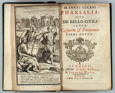 صورة إلى Pharsalia أو الحرب الأهلية بين قيصر وبومبي بقلم ماركوس أنيوس لوكان (39-65 م) منقوش بواسطة جيه كول ، 1719 بواسطة مدرسة اللغة الإنجليزية