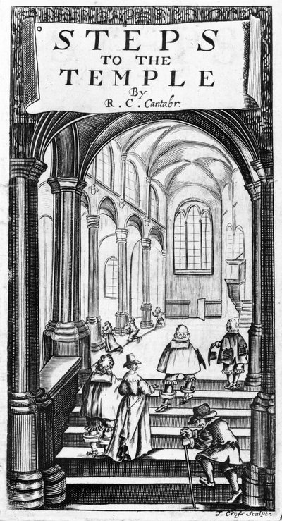صورة للخطوات إلى الهيكل بقلم ريتشارد كراشو ، نقشها جي كروس ، 1648 بواسطة مدرسة اللغة الإنجليزية