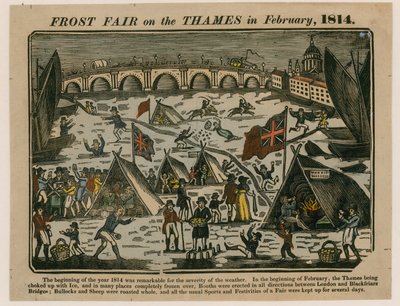 معرض الصقيع في نهر التايمز ، 1814 بواسطة مدرسة اللغة الإنجليزية