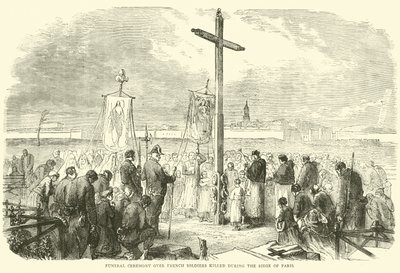 احتفال جنازة على الجنود الفرنسيين الذين قتلوا خلال حصار باريس ، أكتوبر 1870 بواسطة مدرسة اللغة الإنجليزية