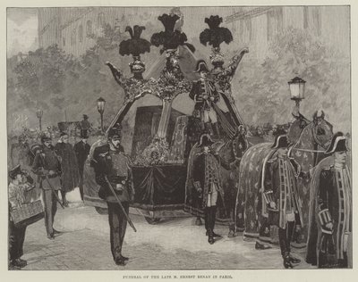 Funeral of the late M Ernest Renan in Paris (engraving) بواسطة مدرسة اللغة الإنجليزية