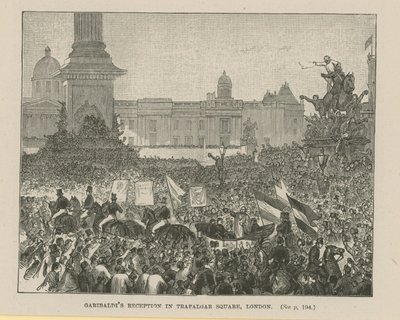استقبال Garibaldis في ساحة Trafalgar بواسطة مدرسة اللغة الإنجليزية