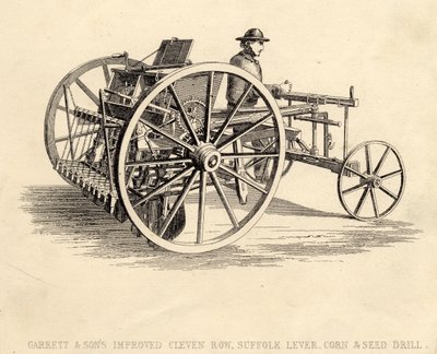 تم تحسين Garrett and Sons من مثقاب الذرة والذرة ذو الرافعة Cleven Row بواسطة مدرسة اللغة الإنجليزية