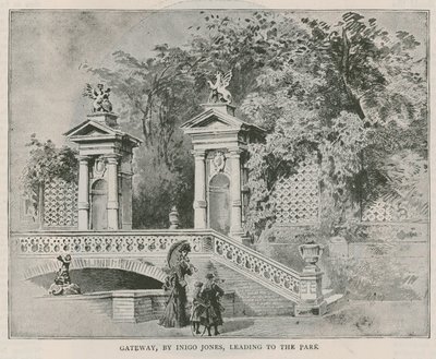بوابة ، من قبل Inigo Jones ، تؤدي إلى الحديقة ، Holland House بواسطة مدرسة اللغة الإنجليزية