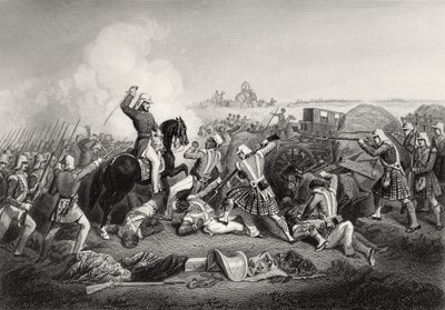 هجوم الجنرال هافلوك على نانا صاحب في فوتيبور عام 1857 ، من "تاريخ التمرد الهندي" ، نشر عام 1858 بواسطة مدرسة اللغة الإنجليزية