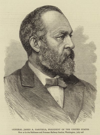 General James A Garfield, President of the United States (engraving) بواسطة مدرسة اللغة الإنجليزية