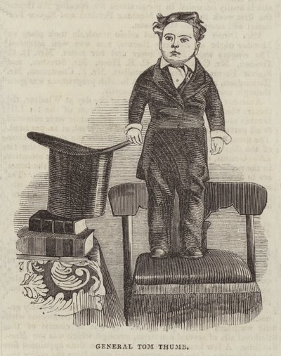 General Tom Thumb (engraving) بواسطة مدرسة اللغة الإنجليزية