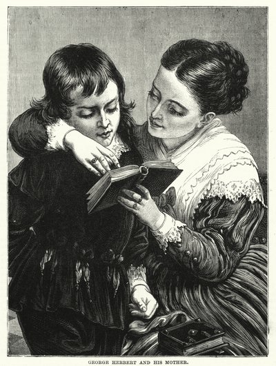 George Herbert and his Mother (engraving) بواسطة مدرسة اللغة الإنجليزية