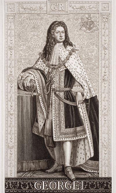 جورج الأول (1660-1727) من `` الرسوم التوضيحية للغة الإنجليزية والتاريخ الاسكتلندي &39;&39; المجلد الثاني بواسطة مدرسة اللغة الإنجليزية
