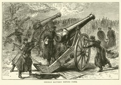 البطارية الألمانية قبل باريس ، يناير 1871 بواسطة مدرسة اللغة الإنجليزية