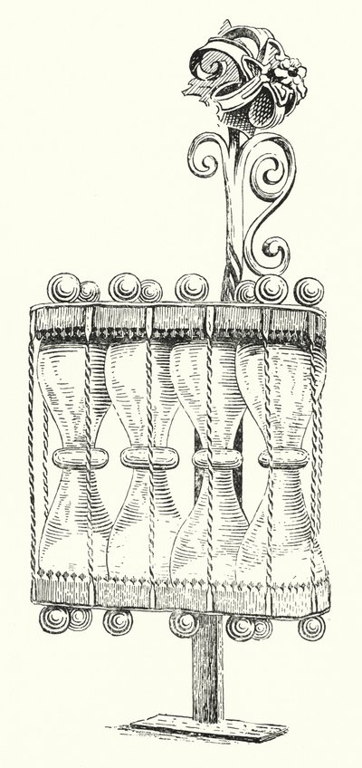 German sixteenth century hour glass (engraving) بواسطة مدرسة اللغة الإنجليزية