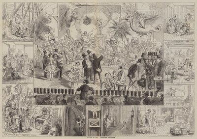 Getting up the Christmas Pantomime (engraving) بواسطة مدرسة اللغة الإنجليزية