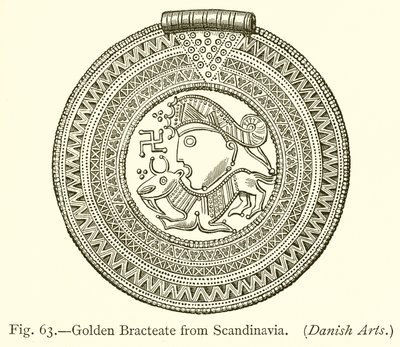 Bracteate الذهبي من الدول الاسكندنافية بواسطة مدرسة اللغة الإنجليزية