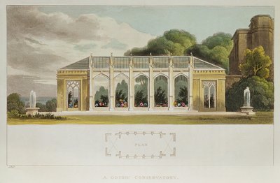 المعهد القوطي ، 1832 (نقش الألوان) بواسطة مدرسة اللغة الإنجليزية