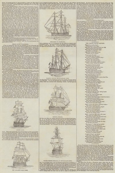 Grand Naval Evolutions (engraving) بواسطة مدرسة اللغة الإنجليزية