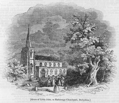 قبر يوحنا الصغير ، في Hathersage Churchyard ، ديربيشاير (نقش) بواسطة مدرسة اللغة الإنجليزية