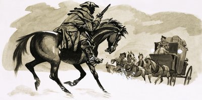 HIghwayman على وشك مهاجمة النقل بواسطة مدرسة اللغة الإنجليزية