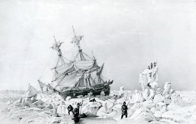 HMS الإرهاب عقد على الجليد بواسطة مدرسة اللغة الإنجليزية