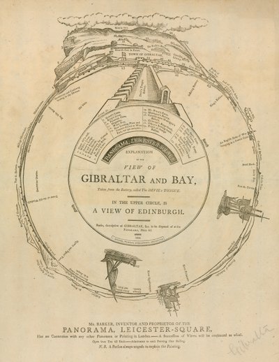 HA Barkers view of Gibraltar and Bay، Panorama، Leicester Square، London بواسطة مدرسة اللغة الإنجليزية