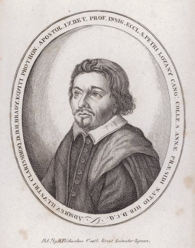 H Brady, English publisher of a book on canon law in the late 17th Century (engraving) بواسطة مدرسة اللغة الإنجليزية