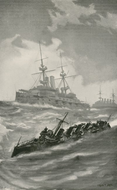 HMS Mars و Terrible و Dragon Cruising في القناة الإنجليزية بواسطة مدرسة اللغة الإنجليزية