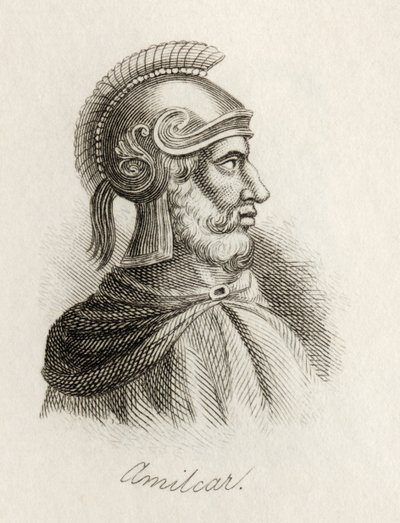 Hamilcar Barca ، من "قاموس كراب التاريخي" ، نشر عام 1825 بواسطة مدرسة اللغة الإنجليزية