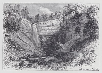 Hardrow Scaur (engraving) بواسطة مدرسة اللغة الإنجليزية