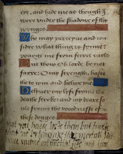 Harley 2342 f.79 نقش مكتوب على الهامش من السيدة جين جراي لأبيها ، دوق سوفولك ، من كتاب الصلاة لليدي جين غراي (ورق) بواسطة مدرسة اللغة الإنجليزية