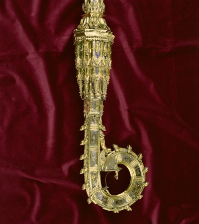 رأس ومحتال جنون ويليام ويكام (c.1320-1404): جانب بول (مذهب فضي) (التفاصيل) (انظر 205100-32) بواسطة مدرسة اللغة الإنجليزية