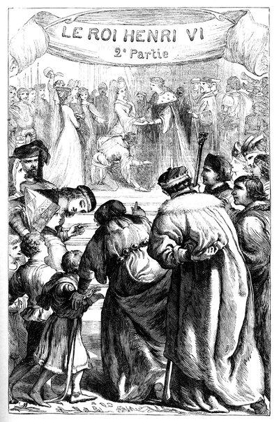 هنري السادس - الجزء الثاني من الملك هنري السادس - رسم توضيحي في "" يكمل دي ويليام شكسبير "" "1866 - الرسوم التوضيحية والشكل العام لهذه الطبعة مستعارة من شكسبير المصور لكاسيل ، المنشور في لندن بواسطة مدرسة اللغة الإنجليزية