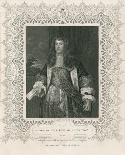 هنري بينيت ، إيرل أول أرلينغتون ، من "صور بريتيش لودج" ، 1823 بواسطة مدرسة اللغة الإنجليزية