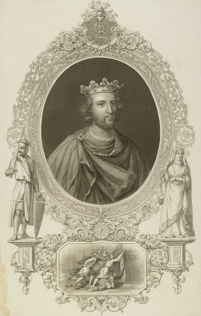 هنري الثالث (1207-72) ملك إنجلترا من "معرض الصور" ، نُشر عام 1833 بواسطة مدرسة اللغة الإنجليزية