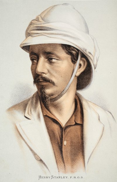 هنري ستانلي FRGS ، رسم توضيحي من الطبعة التصويرية للحياة واكتشافات ديفيد ليفينغستون بقلم ج.إوينج ريتشي ، الحانة. بقلم أ. فولارتون وشركاه ، 1876 بواسطة مدرسة اللغة الإنجليزية