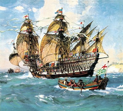 الرائد هنري الثامن "Henri Grace a Dieu" بواسطة مدرسة اللغة الإنجليزية