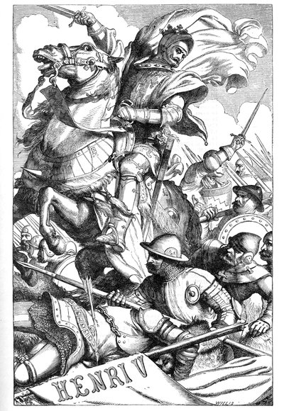 Henry V - (The Chronicle History of Henry the Fifth) - Illustration in “” Completes de William Shakespeare”” 1866 - The illustrations and general form of this edition are borrowed from Cassell