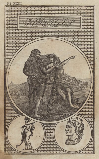 Hercules, ancient Roman hero and god (engraving) بواسطة مدرسة اللغة الإنجليزية