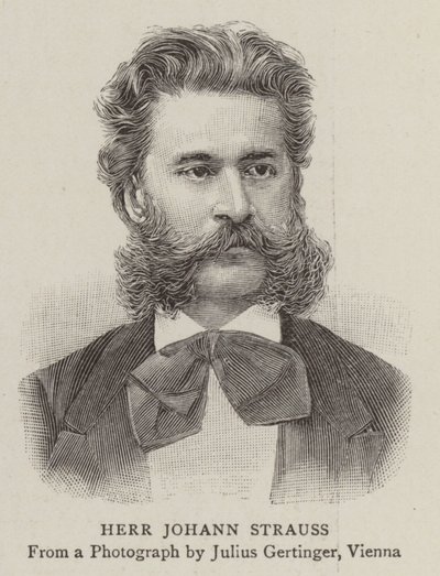 Herr Johann Strauss (engraving) بواسطة مدرسة اللغة الإنجليزية
