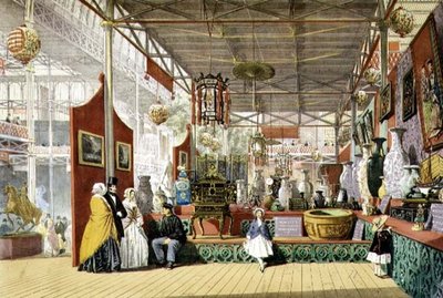 مستودع الصين في هيويت ، من الجناح الداخلي في المعرض الكبير لعام 1851 ، من "صور ديكنسون الشاملة" (لون ليثو) بواسطة مدرسة اللغة الإنجليزية