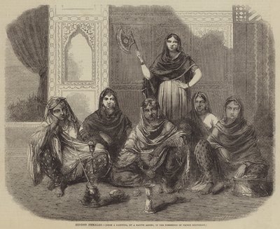 Hindoo Females (engraving) بواسطة مدرسة اللغة الإنجليزية