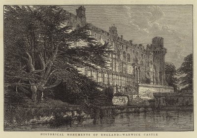 Historical Monuments of England, Warwick Castle (engraving) بواسطة مدرسة اللغة الإنجليزية