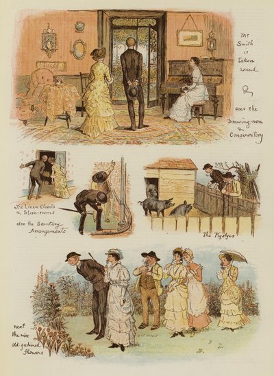 How Tankerville Smith took a Country Cottage (chromolitho) بواسطة مدرسة اللغة الإنجليزية