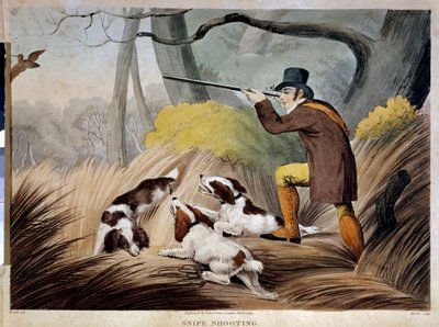Hunting a beak in England. Watercolour engraving of the 19th century. Gien, hunting museum. بواسطة مدرسة اللغة الإنجليزية