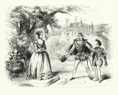 رسم توضيحي لـ Les Huguenots بواسطة Giacomo Meyerbeer (نقش) بواسطة مدرسة اللغة الإنجليزية