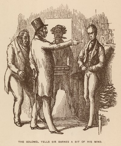 رسم توضيحي لـ The Newcoming بواسطة Thackeray (litho) بواسطة مدرسة اللغة الإنجليزية