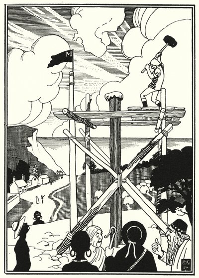 Illustration for the Adventures of Baron Munchausen (engraving) بواسطة مدرسة اللغة الإنجليزية