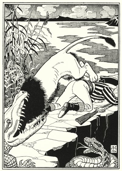 Illustration for the Adventures of Baron Munchausen (engraving) بواسطة مدرسة اللغة الإنجليزية