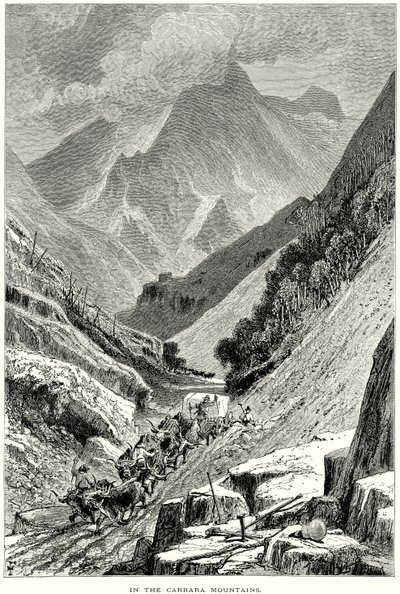 في جبال كرارا (نقش) بواسطة مدرسة اللغة الإنجليزية