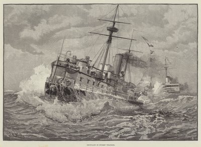 Ironclads في الطقس العاصف (نقش) بواسطة مدرسة اللغة الإنجليزية
